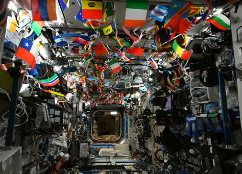 A Sea Of Flags In Space On An International Space Station Spaceref