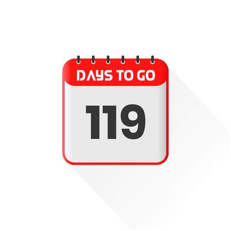 Countdown Icon 119 Days Left For Sales Promotion Promotional Sales