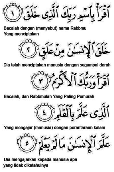 Surah ini dinamai al 'alaq (segumpal darah), diambil dari perkataan alaq yang terdapat pada ayat 2 surat ini. Ayat Surat Al Alaq 1 5 - Contoh Seputar Surat