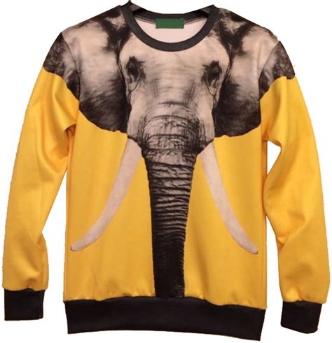 Elephant Swag Long Sleeve 3d Street Wear Sweater By