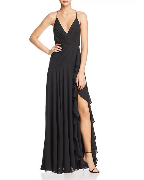 Fame And Partners The Naya Draped Gown Women Bloomingdales Black