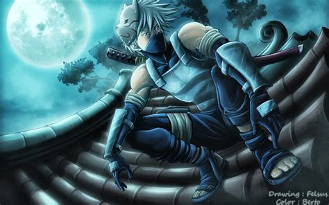 Free Download Hatake Katana Full Moon Ninja Anime Wallpaper Hd G08 Male