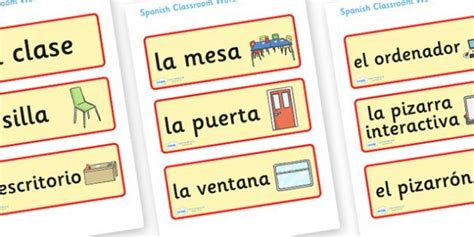 Spanish Classroom Word Cards Mfl Spanish Modern Foreign Spanish Words Spanish Classroom
