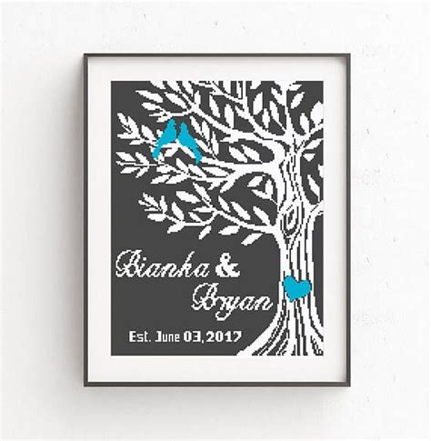 Luckily for you, this is not a big or complicated pattern. Wedding Cross Stitch Pattern Personalized Wedding gift ...