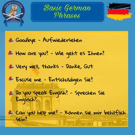 Basic German Phrases German Phrases German Language Learn German