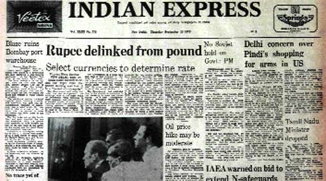 September 25 Forty Years Ago Rupee Delinked The Indian Express