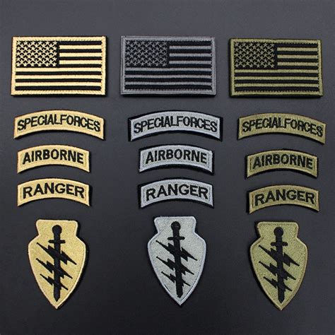 Patches Special Forces Airborne Ranger 4 Patch Hook Set Usa Military Us