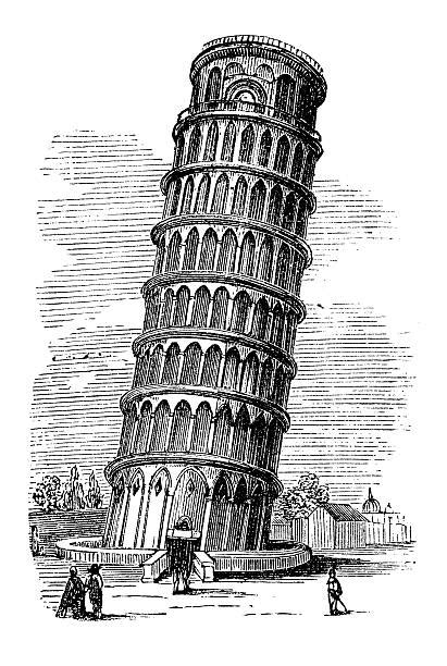 There are seven bells in the tower, each of which is in tune with one note. Leaning Tower Of Pisa Illustrations, Royalty-Free Vector ...