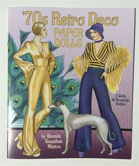 New 70s Retro Deco Paper Dolls Chic Trendy London Looks By