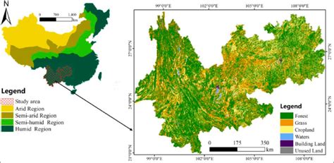 The Land Cover And Land Cover Of The Yungui Plateau In 2015 Obtained Download Scientific