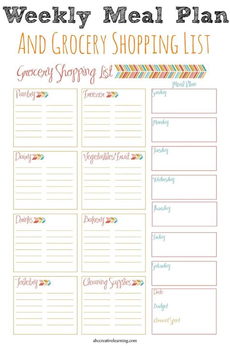 All you need is a pressure cooker. Weekly Meal Planner and Grocery Shopping List | Meal