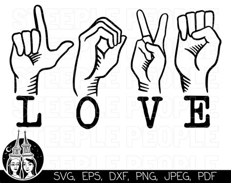 I Love You Sign Language Svg Asl Love Svg Sign Language Love Etsy