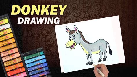 How To Draw A Donkey Step By Step Easy For Beginnerskids Simple