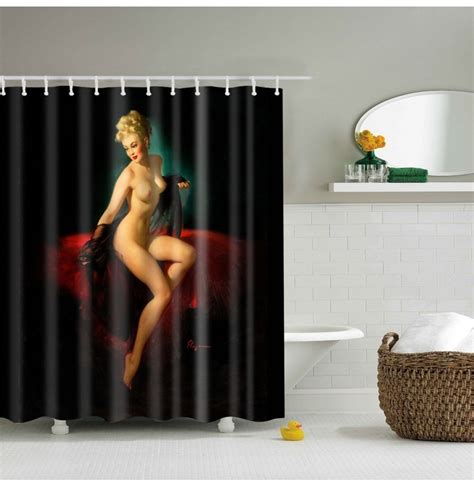 Bathroom Shower Curtains Sexy Woman Shower Curtain Waterproof Polyester