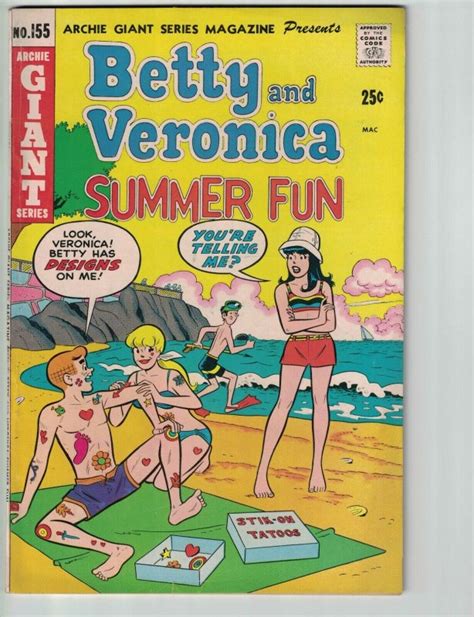 Archie Giant Series Magazine 155 Vg Silver Age Beach Betty Veronica Summer Fun Comic Books