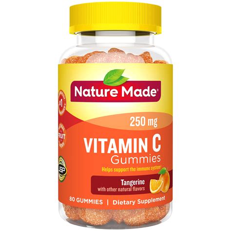 Vitamin supplements are vitamins sold with specific health claims beyond their usual physiologic function. Nature Made Adult Vitamin C Tangerine Gummies - Shop ...