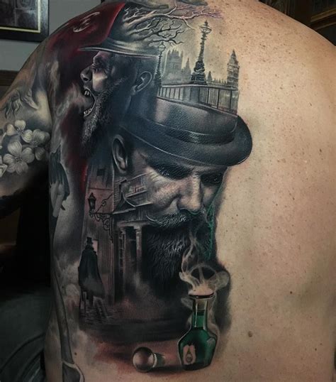 Dr Jekyll And Mr Hyde Theme Tattoo Really Enjoyed This Piece Done