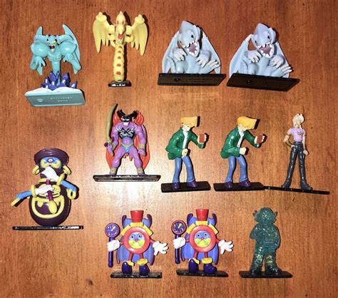 1996 Yu Gi Oh Mini Figures Lot By Takahashi 2 Tall Figures 12pieces