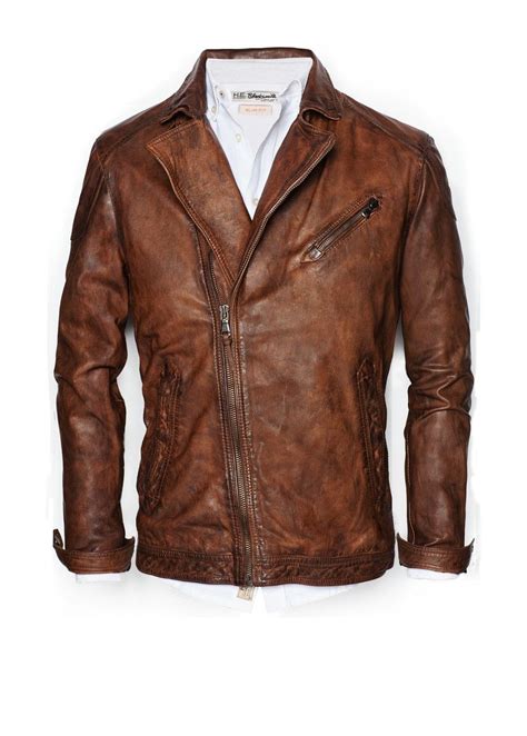 1950s Leather Jacket Fabric Collar Loangcr