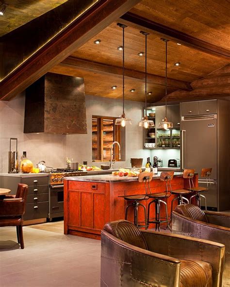 Rustic houses | kitchen designs if you have a cabin or a home in the country that you're renovating, then a rustic aesthetic may be suitable for it. Moody Cabin Blending in the Surroundings in Colorado | Homesthetics - Inspiring ideas for your home.