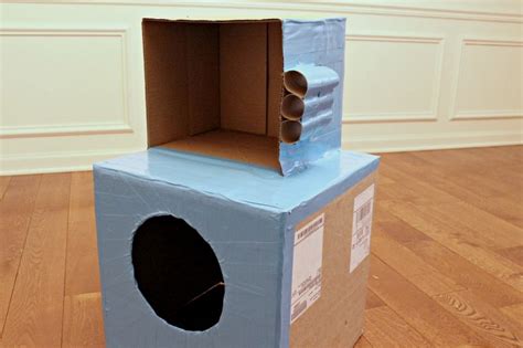 Easy Diy Cardboard Cat Playhouse Meows N Paws