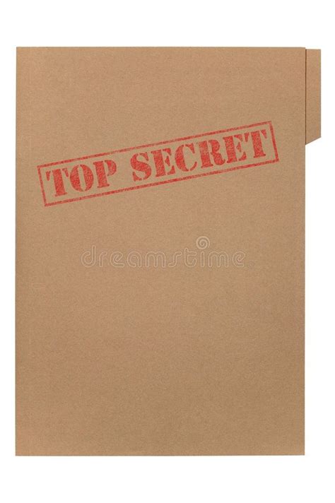 An Open Brown Envelope With The Word Top Secret Printed On It Royalty