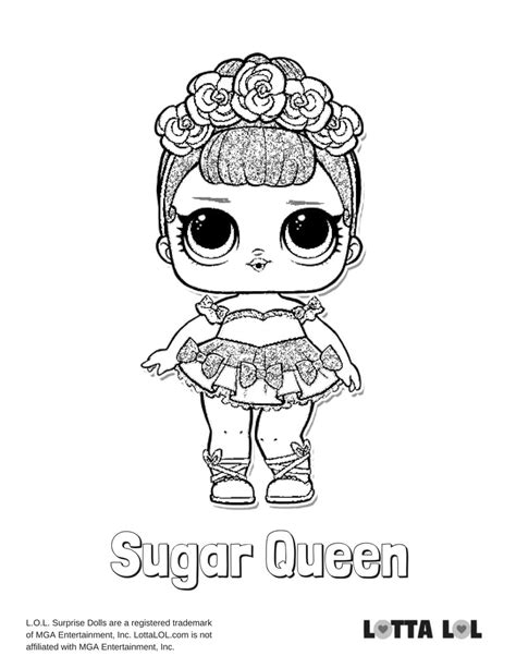 Sugar Queen LOL Surprise Doll Coloring Page | Lotta LOL