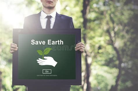 Save Earth Environmental Conservation Global Concept Stock Image
