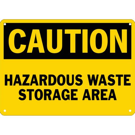 Caution Hazardous Waste Storage Area Safety Sign