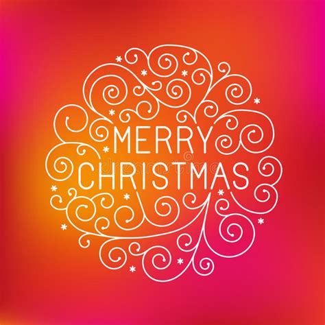 Vector Merry Christmas Hand Lettering Stock Vector Illustration Of