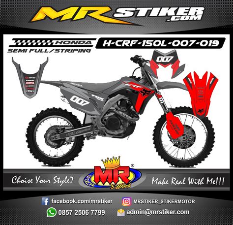 Honda crf 150l quick review angrybikes motorcycle review. Stiker motor decal CRF 150 L Fox - stiker motor premium ...