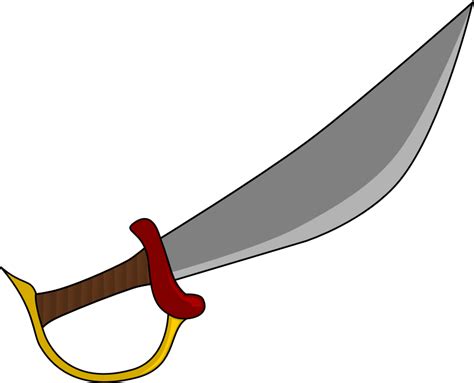 Clip Art Cutlass Pirate Knife Sword Pirate Png Download 800648