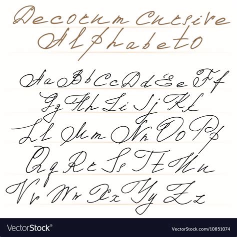 Decorative Cursive Letters With Swirls Royalty Free Vector