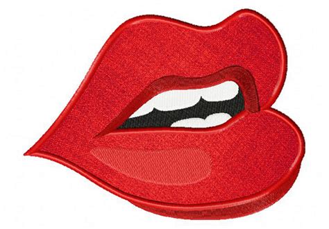 Luscious Lips Includes Both Applique And Stitched Blasto Stitch