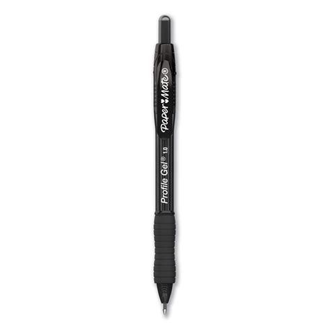 paper mate gel pen profile retractable pen 1 0mm black 12 count