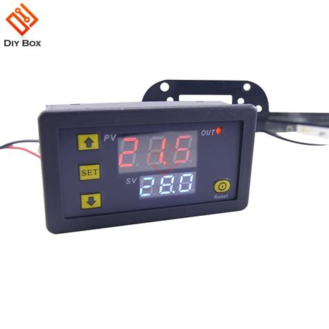 W3230 Dc 12v Digital Temperature Controller Red And Blue Display 20a 55