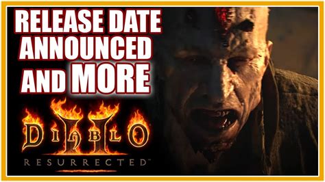 Diablo 2 Resurrected Release Date Announced And More Youtube