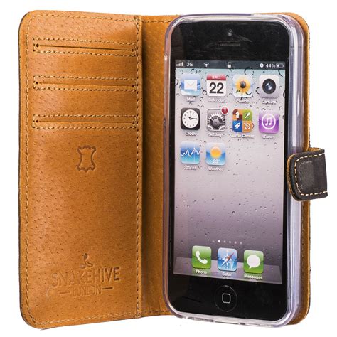 Snakehive Apple Iphone 55sse Premium Genuine Leather Wallet Case W