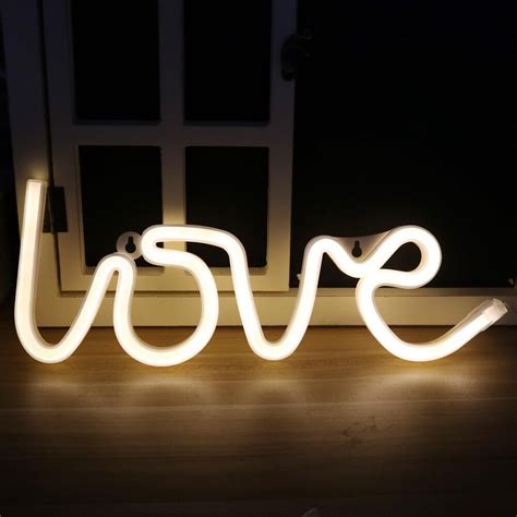 Awestuffs Love Neon Led Light Sign For Room Decoration Accessory Table