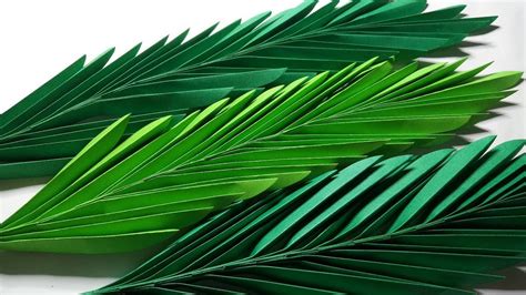 Diy Palm Leaves Paper Crafts Tutorial Youtube