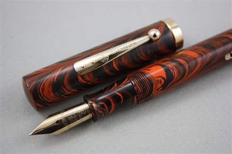 Watermans No 56 Red Ripple Fountain Pen C1923 £350 Vintage And Modern