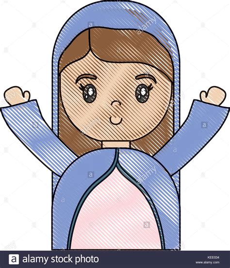 Cartoon Virgin Mary Icon Stock Vector Image Art Alamy