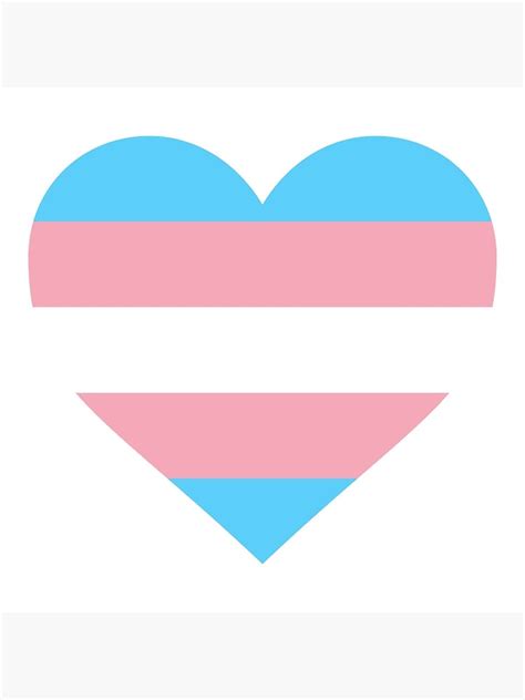 Trans Pride Flag Heart Shape Art Print By Seren0 Redbubble