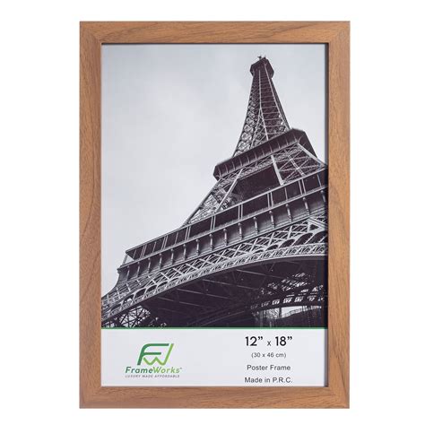 12 X 18 Light Oak Mdf Wood Multi Pack Back Loading Poster Frames Frameworks