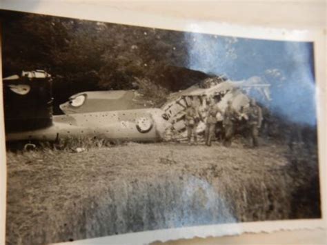 Ww2 Photo German Victim Dramatic Crashed Aircraft Where Ebay