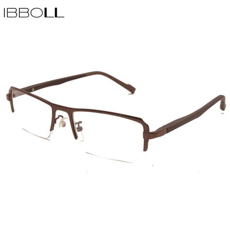 ibboll fashion metal optical glasses frames mens luxury brand square half frame eyewear classic