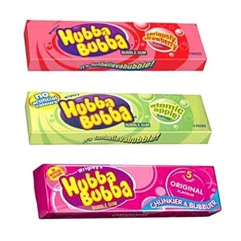 Hubba Bubba Chewing Bubble Gum Atomic Apple Flavour 20 X 5 Packs