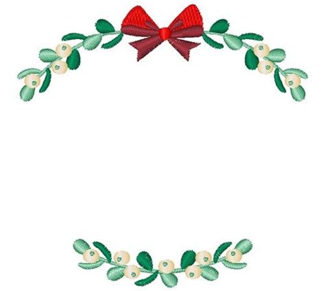 Holiday Mistletoe Embroidery Design Embroidery Designs Mistletoe Embroidery