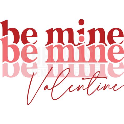 Be Mine Valentine Svg • Valentines Day Retro Design Svg Cut Files