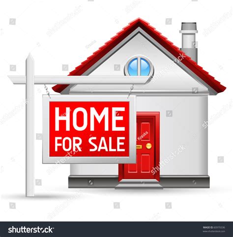 Home For Sale Icon Stock Vector Illustration 60979336 Shutterstock